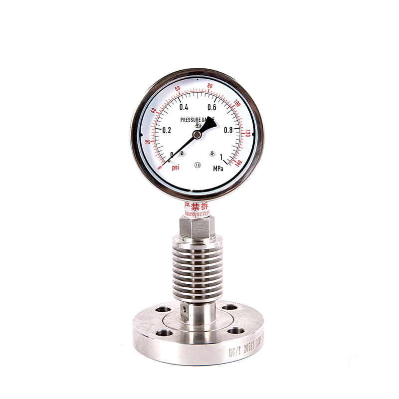 Série Y-M Todos os medidores de pressão de diafragma estéril de aço inoxidável Série Y-M Todos os medidores de pressão de diafragma estéril de aço inoxidável