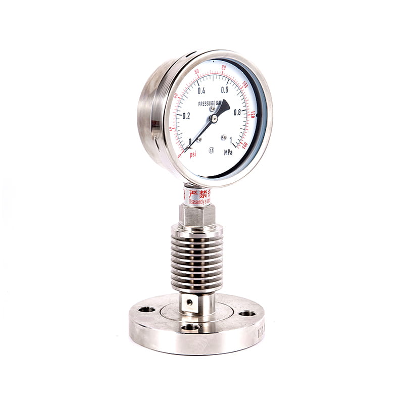 Série Y-M Todos os medidores de pressão de diafragma estéril de aço inoxidável Série Y-M Todos os medidores de pressão de diafragma estéril de aço inoxidável
