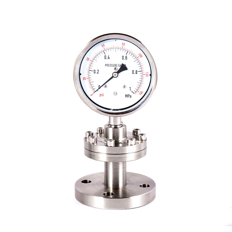 Série Y-M Todos os medidores de pressão de diafragma estéril de aço inoxidável Série Y-M Todos os medidores de pressão de diafragma estéril de aço inoxidável