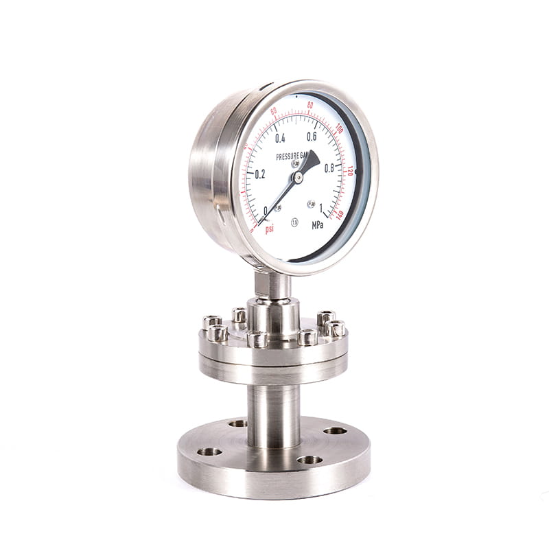 Série Y-M Todos os medidores de pressão de diafragma estéril de aço inoxidável Série Y-M Todos os medidores de pressão de diafragma estéril de aço inoxidável