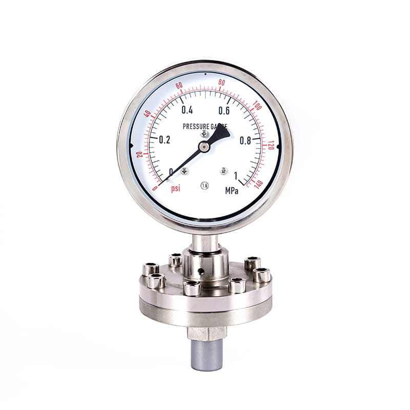Série Y-M Todos os medidores de pressão de diafragma estéril de aço inoxidável Série Y-M Todos os medidores de pressão de diafragma estéril de aço inoxidável