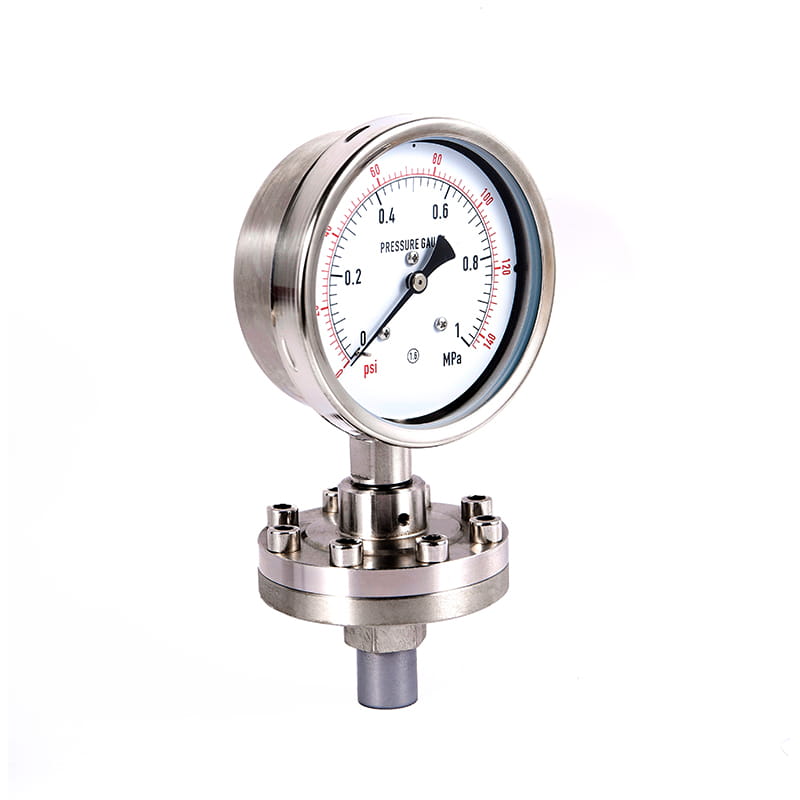 Série Y-M Todos os medidores de pressão de diafragma estéril de aço inoxidável Série Y-M Todos os medidores de pressão de diafragma estéril de aço inoxidável